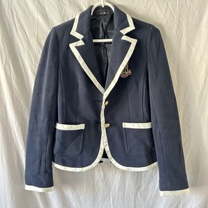 Vintage Y2k Blazer Medium Academia Clean Girl Luxury Crest Polo Old Money Jacket